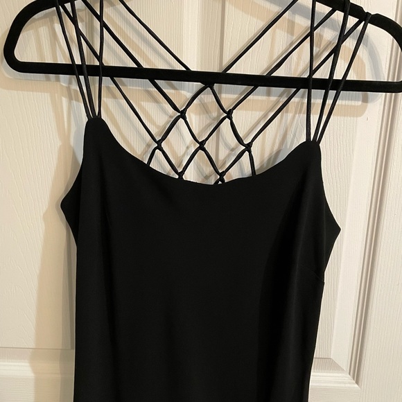 NWT Long black gown with cross cross back - Picture 3 of 7